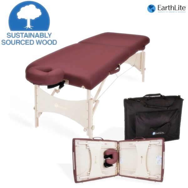 เตียงนวดพกพา เตียงสปา Harmony DX Portable Massage Table Package Burgundy2222