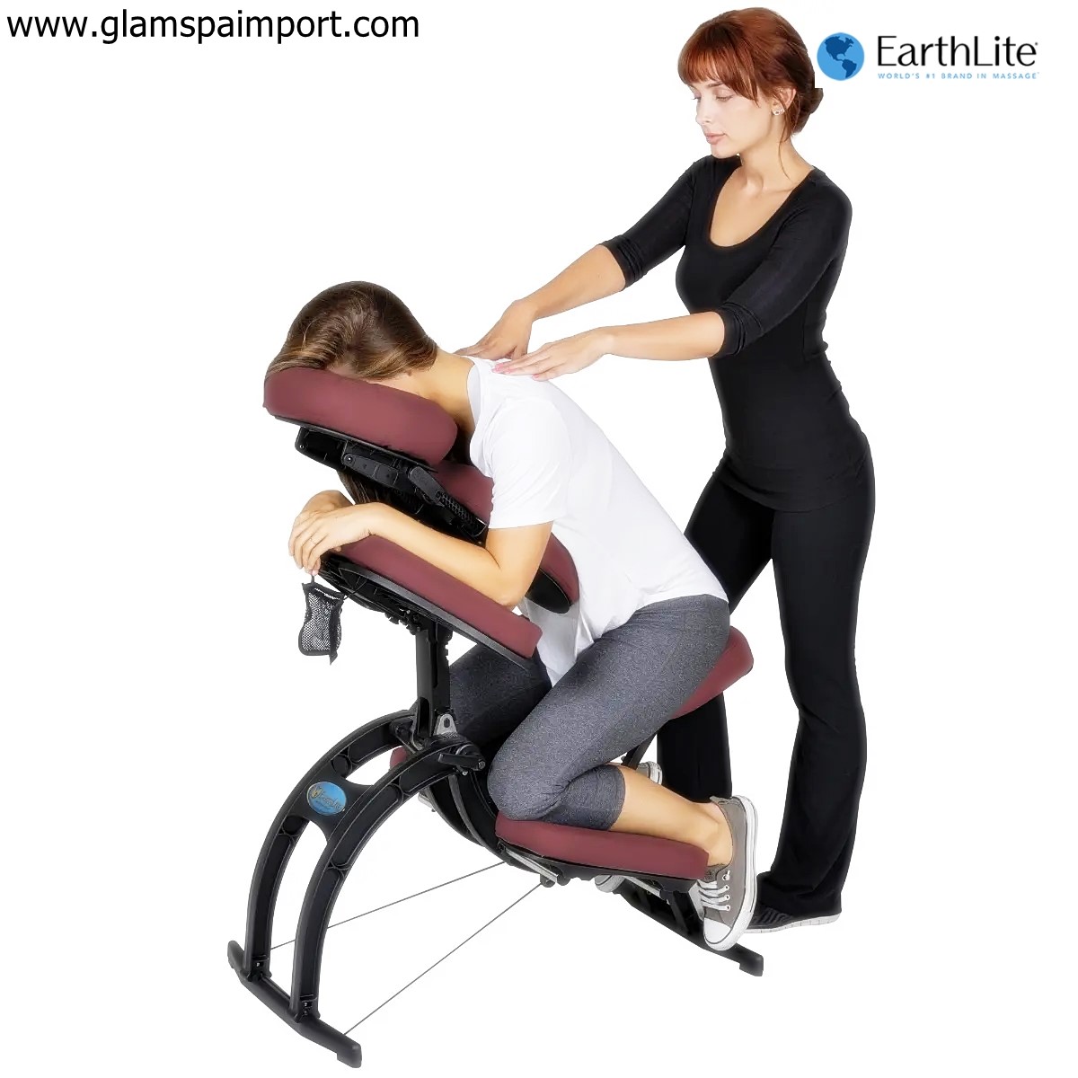 เก้าอี้นวด เก้าอี้นวดพกพา Portable Massage and Spa Chair Avila II Burgundy555