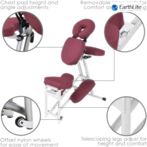 เก้าอี้นวดพกพา Stronglite Ergo Pro II สีน้ำตาล Burgundy เก้าอี้สำหรับพกพานวดนอกสนาที่ พกพาสะดวก ของแท้นำเข้า จาก แบรนด์แท้่